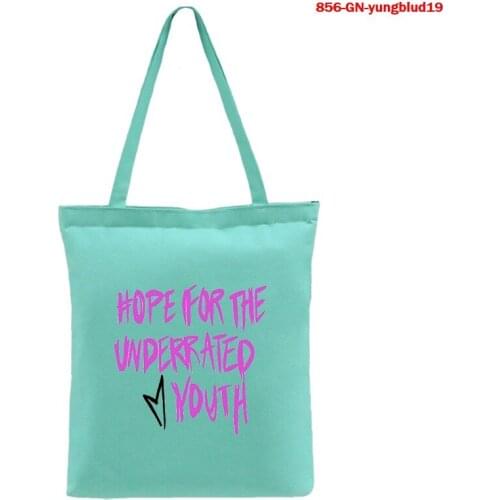 Ladies Handbags Girls Yungblud Print Canvas Tote Bag Shopping Travel Women Eco Reusable Shoulder Shopper Bags High Capacity Bags