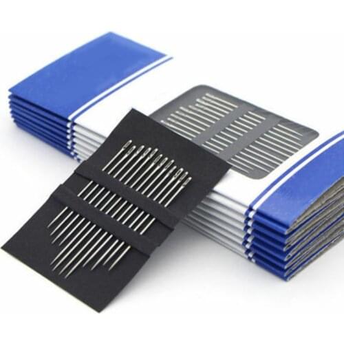 55Pcs Of Elderly Side Hole Needle Gold Tail Open Stainless Steel Home Darning Hand Sewing Needle Embroidery Tools Needle JU0022