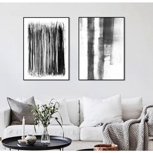 Modern Home Decoration Wall Art Canvas Paints Minimalist Gray Brush Color Abstract Painting Unframed Nordic Poster