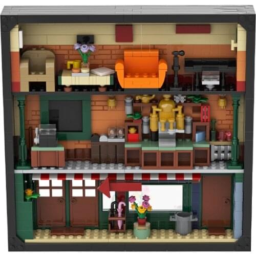 MOC Monica Apartment Friendship In Photo Frame Building Blocks For Friends Six People Love Alliance House Toys For Children Gift