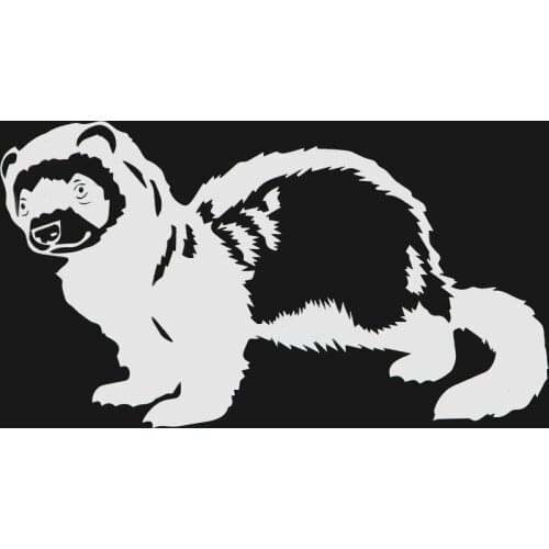 Personality Creativity Car Sticker High Quality Ferret Wild Animals Pvc Red/Black/White/Silve/Laser,22cm*13.5cmcm