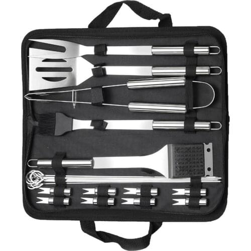 Multifunctional Cookware Stainless Steel Portable Cooking Set Portable Stainless Steel Waterproof 20-piece Picnic Barbecue Set