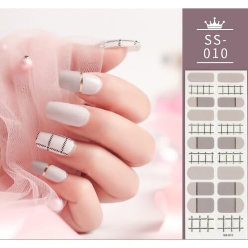 1PCS Fashion Nail Stickers Colorful Nail Art Self Adhesive Manicure Decoration Nail Wraps Nail Accessories Stickers for Nails