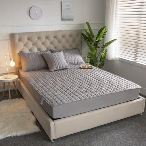 Mattress Cover 100% Cotton Soft Bed Fitted Sheet with Elastic Band High Quality Mattress Protector Cover Air-Permeable