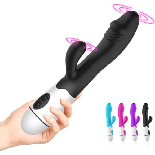 OLO Dildo Rabbit Vibrator Anal Vagina Massage 30 Frequency Dual Vibrating Sex Toys Vibrators For Women Erotic G-spot Masturbator