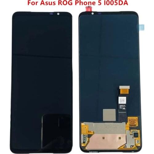 Original 6.78" Amoled For Asus ROG Phone 5 I005DA LCD Display Screen + Touch Panel Digitizer For ROG Phone 5 Mobile Phone