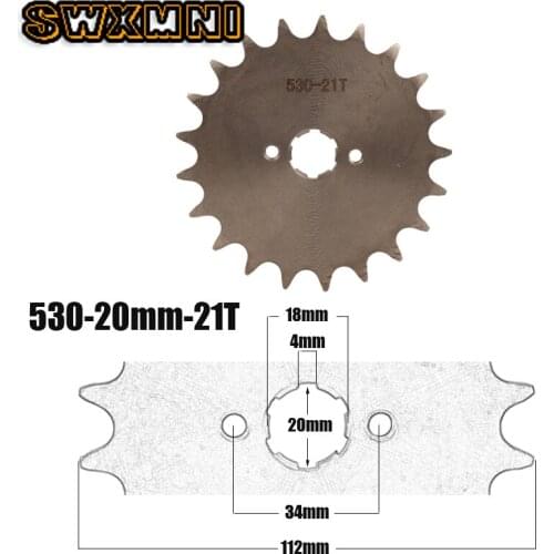 Front Engine Sprocket #530 21T Teeth 20mm With Retainer Plate LockerFor 530 Chain Motorcycle Dirt Bike PitBike ATV Quad Parts