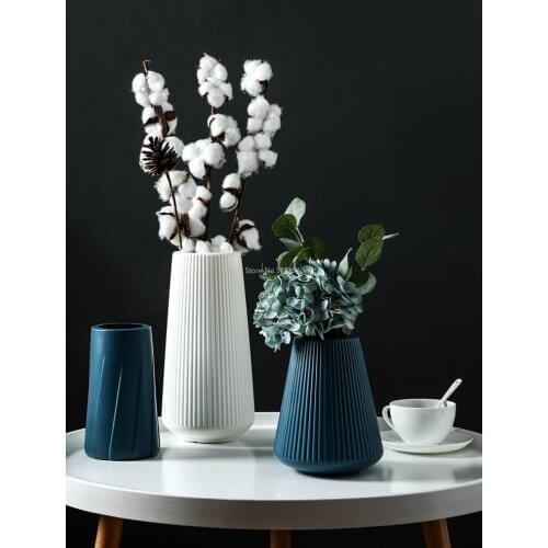 Nordic Plastic Vases Hydroponics Non-breakable Wedding Hydroponic Plants Creative Dried flower Vases Wedding Home Decorations