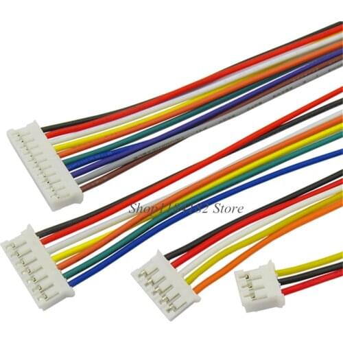 Wire Cable Connector DIY JST PH2.0MM 2P/3P/4P/5P/6/7P/8P/9P/10/11/12Pin Electronic Line Single Connect Terminal Plug 10 20 30Cm