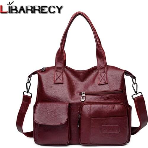 New Solid Color Designer Womens Shoulder Bags Fashion Multifunctional Women Messenger Bags High Quality Leather Ladies Handbag