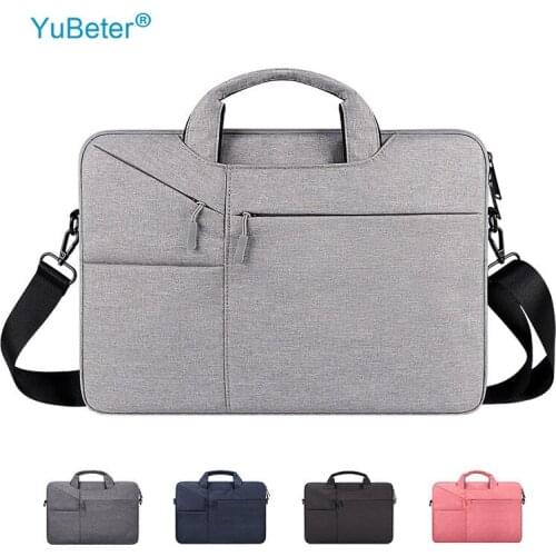 YuBeter Laptop Sleeve Bag Briefcase 13.3 14.1 15.6 Inch for MacBook Air Pro Asus Lenovo Xiaomi Man Woman Computer Notebook Pouch