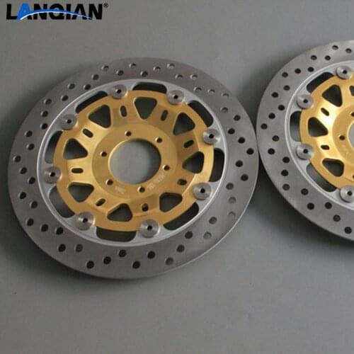 Gold 2 pieces motorcycle Front Disc Brake Rotor Scooter Front Rear Disc Brake Rotor for HONDA HORNET250 VTR250
