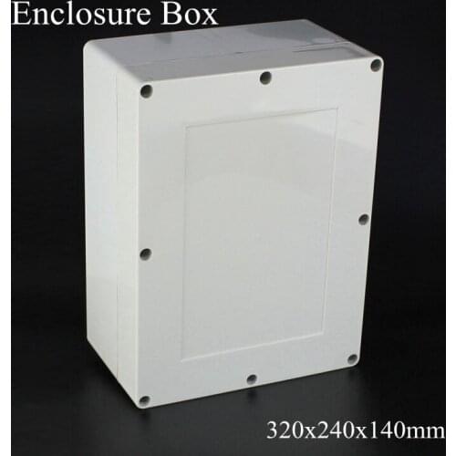 1 piece/lot) 320x240x140mm Grey ABS Plastic IP65 Waterproof Enclosure PVC Junction Box Electronic Project Instrument Case