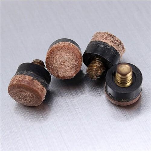 10PCs/set Screw On Cue Tips For Billiard Pool Cue Stick and Snooker Cue Replacement Parts Stick Repair Tool for Snooker 10mm