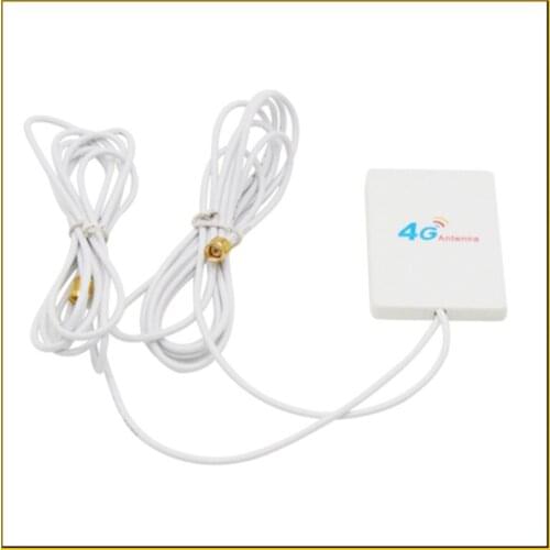 10PCs 3g 4g Lte Antenna indoor Antenna 2* SMA/2* CRC9/2* TS9 Male Connector Booster Mimo Panel Antenna+2 Meters