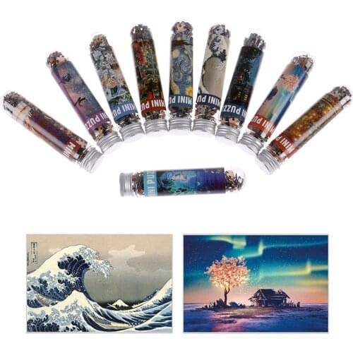 150Pcs Mini Test Tube Puzzle Oil Painting Jigsaw Educational Toy For Adults Kids