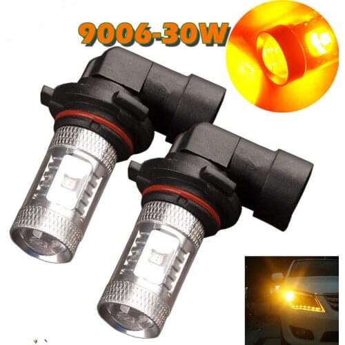 2Pcs Led 9006 30W Amber Yellow Fog Head light Bulb auto Lamp hb4 led car bulbs Signal Tail parking car light source