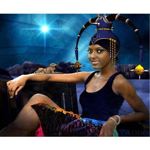 5D DIY Diamond Painting African woman Full Square Round Diamond embroidery Cross stitch Diamond mosaic Paint With Diamonds A1769