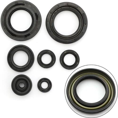 Areyourshop for Yamaha Banshee 350 1987-2006 2000 2001 Engine Oil Seal Kit Complete 7pcs set shifter Motorcycle Parts