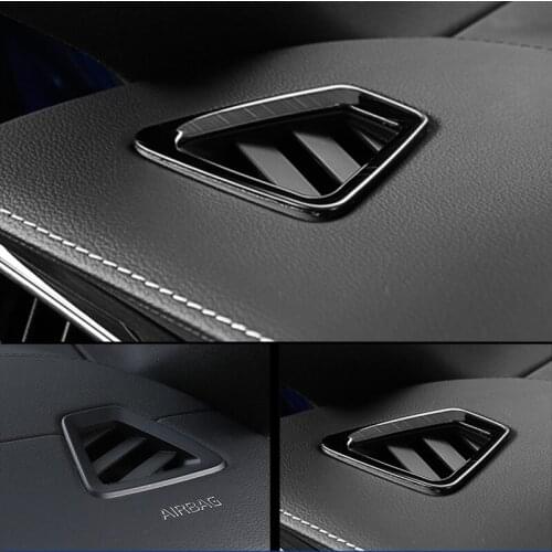 Car Dasboard Air Conditioning Outlet Frame Decoration Sticker Trim For Volvo XC60 2018 Stainless Steel Interior Styling