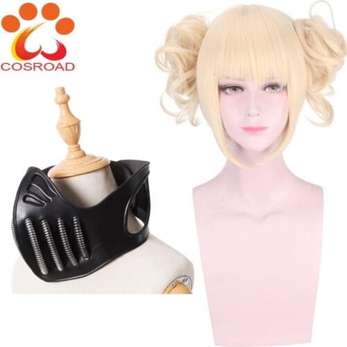 Cosroad Boku no My Hero Academia Himiko Toga Cosplay Wig Mask Cosplay Props Accessories for Halloween Party