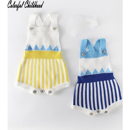 Cute crown design Newborn baby rompers autumn winter cotton knitted jumpsuit toddler boy/girls overalls children pajamas