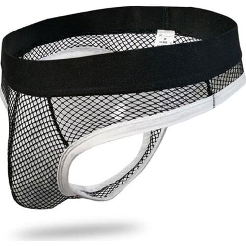 Men Sexy Low Waist Transparent Ultra-thin Breathable Thong Briefs Underwear Men Breathable T Pants Translucent