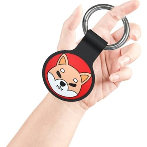 H7JF Scratch Resistant Cute Dog Look Soft Protective Cover Shell Tracker Case for AirTags Tracker Cover