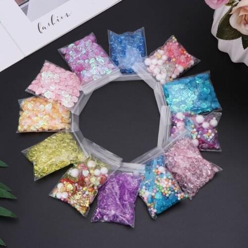 Mermaid Tail Small Shell Slime Beads Foam Beads Slime Balls Supplies Slime Accessories For Foam Fluffy Slime Crystal Mud Y4UD
