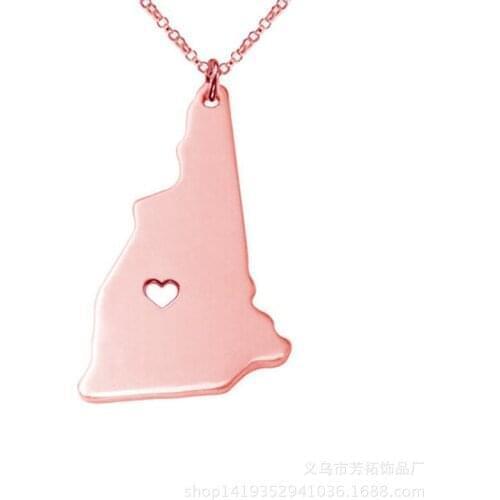 A Hot Item, A Stainless Steel Pendant Necklace, A Map Of New Hampshire, A Gift For Friends