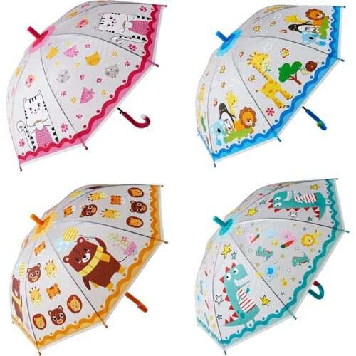 Fashion Cute Animals Style children umbrella folding nylon captain Sunny and Rainy Umbrella kids students carry supplies