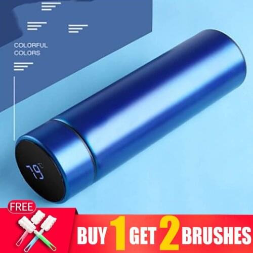 My 500ml Coffee Thermos Thermo Intelligent Stainless Steel Water Bottle Cup Display Vacuum Flasks Travel Thermal Mug Keep Cup
