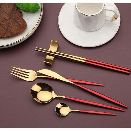 Stainless steel knife fork and spoon tableware hotel western restaurant steak dinnerware Set