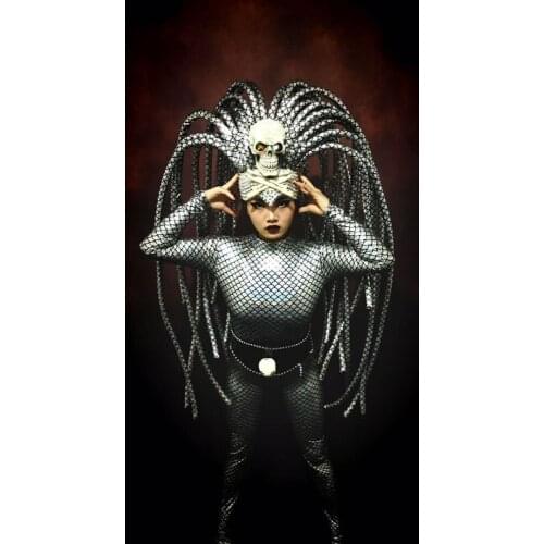 New halloween costume stage show party girl cosplay dance costumes cool bodysuit