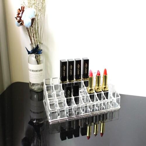 New Fashion 36 Grids Acrylic Lipstick Holder Cosmetic Storage Box Makeup Organizer Sundries Display Box