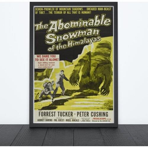 The Abominable Snowman (1957) Poster British Fantasy-Horror Film Wall Decor Print Forrest Tucker Peter Cushing Gift