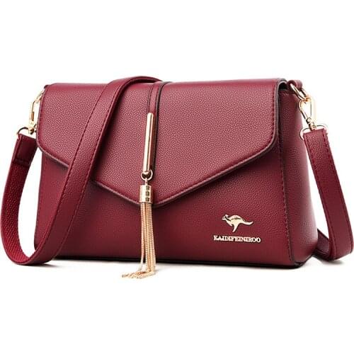 Luxury Ladies Crossbody Bag 2021 Designer Brand High Quality Leather Messenger Bags for Women Fashion Solid Color Shoulder Bags