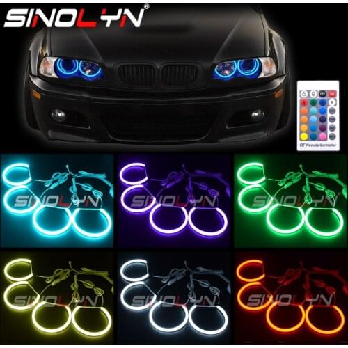 RGB LED Angel Eyes For BMW 3 5 Series E46 E36 E39 Sedan/Wagon/Coupe Headlight Tuning DRL Halos Multi-Colors Retrofit Accessory