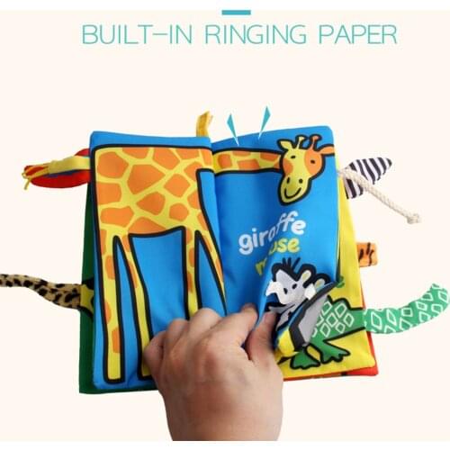 Tearing Animal Tail Parent-child Interactive Toy Early Baby Education Cloth Book Puzzle Baby Early Educational Toy