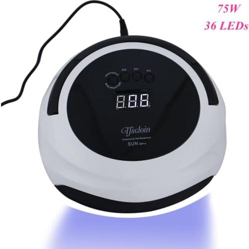 SUN x2plus Nail Dryer 75W Portable Led UV Lamp with LCD Display Memory Timer Lamp for Nails Gel Curing Polish Manicure Tools