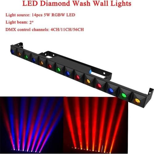LED DJ Decorative Lamp 14x5W RGBW 4IN1 Light DMX LED Bar Horse Race Lamp DMX512 Bar Wash Stage Light For Disco Dj Indoor Light