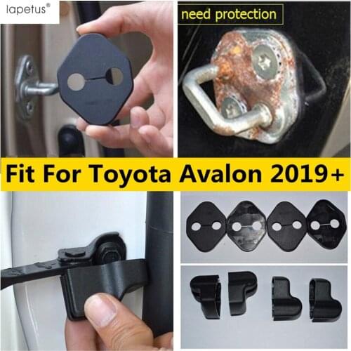 Yimaautotrims Inner Door Lock & Stop Rust Waterproof Protection Cover Plastic Interior Mouldings For Toyota Avalon 2019 - 2021