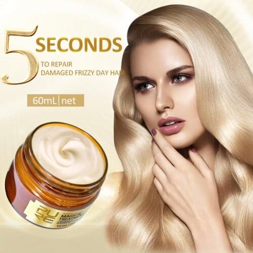 PURC Magical Hair Mask 5 Seconds Repairs Frizzy Hair Smoothing Deep Repair Keratin Hair Treatment for Hair Care 60ml