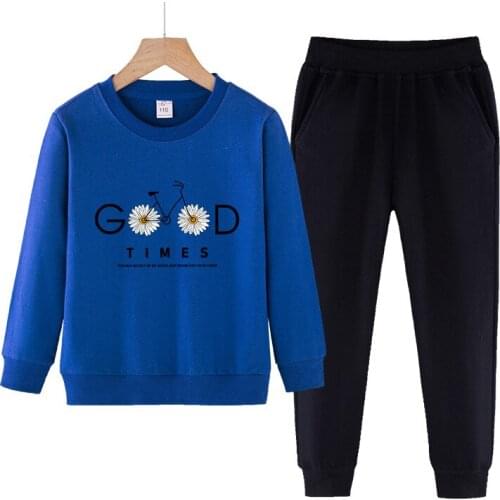 ZWF479 New Style BOYS Autumn Set CHILDRENS Sweater Piece Little Daisy Clothes Female Teenager Clothing Suits