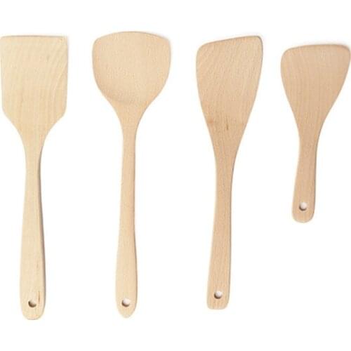 1PCS Kitchen Tool For Non-stick Pan Wooden Turner Wooden Spatula Wood Shovel Kitchen Tool Cookware Rice Spoon Tableware