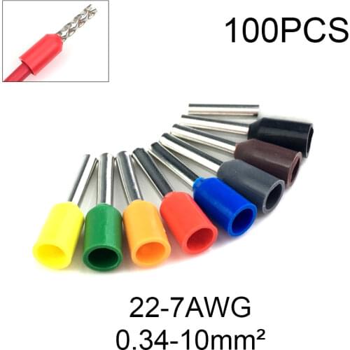 TAKE-EASY 100Pcs Electric Wire Conector Crimp Connectors Wire Terminal Connector Cable Terminals End Crimps Insulated Assortment