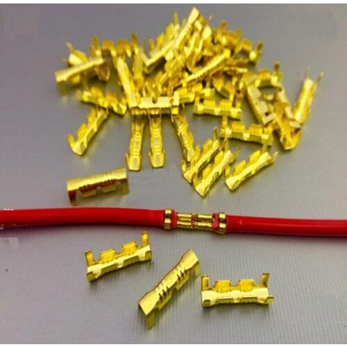1000pcs Automotive power line cold-pressed terminals docking wire connector coil open wire extension continued copper fitting