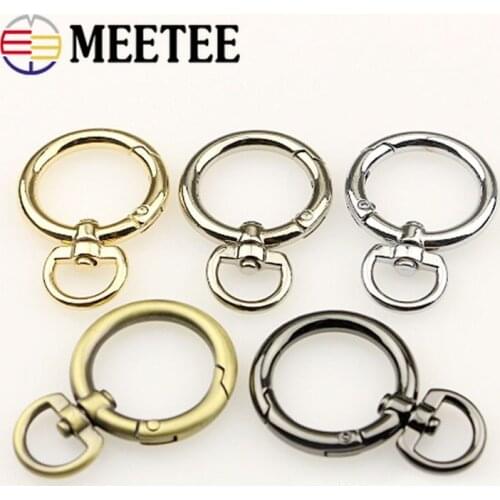 5/10pcs 25mm Spring Ring Buckle Opening O Ring Keychain Webbing Strap Connector Hook Bag Hangers DIY Hardware Accessories