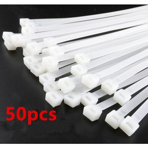 50pcs nylon cable ties 8*300mm 200/250/350mm long self-locking cable tie Plastic tie Bundle harness
