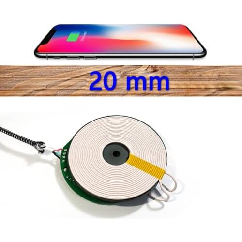 2CM QI Wireless Charger PCBA Circuit Board DIY for Samsung S20 S10 S9 Note10 iPhone XR XS 11 Pro Max 10W Fast Wireless Charging